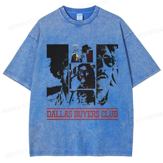 Dallas Buyers Club Biographical Drama Retro Collage Graphic Washed T-Shirt 