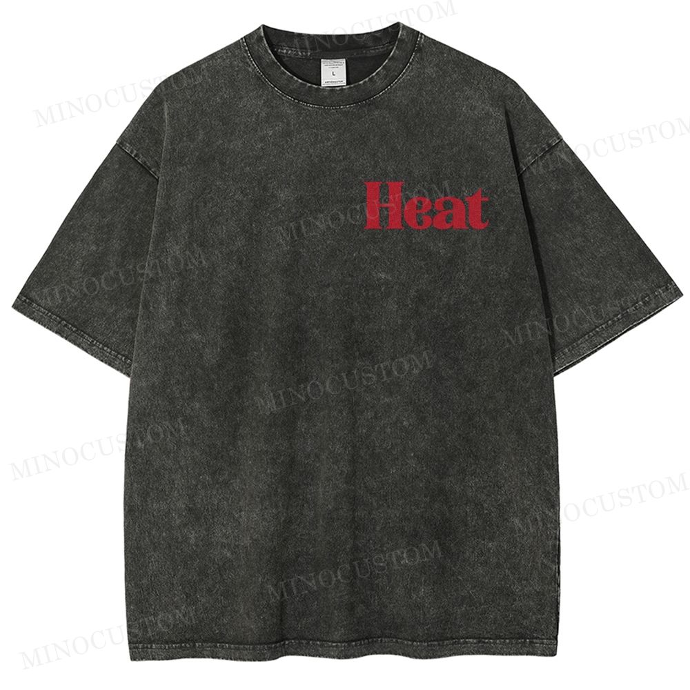 Heat Crime Thriller Retro Collage Graphic Washed T-Shirt
