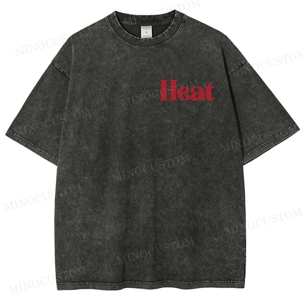 Heat Crime Thriller Retro Collage Graphic Washed T-Shirt