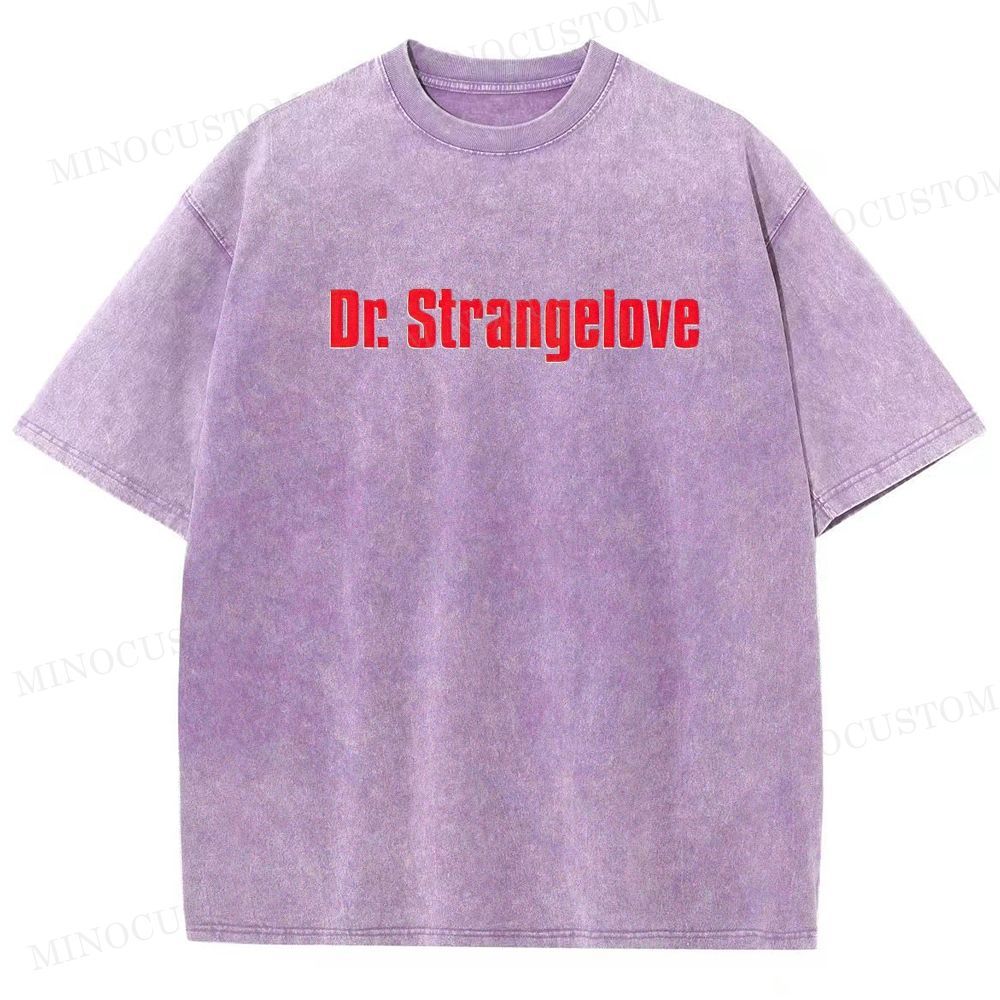 Dr. Strangelove Satirical Comedy Retro Collage Graphic Washed T-Shirt
