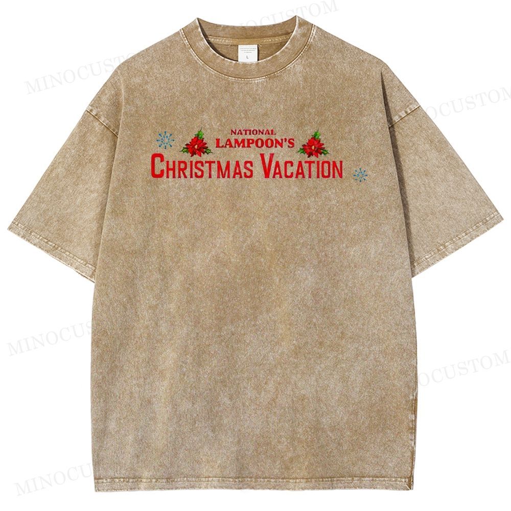 National Lampoon's Christmas Vacation Holiday Comedy Retro Collage Graphic Washed T-Shirt 