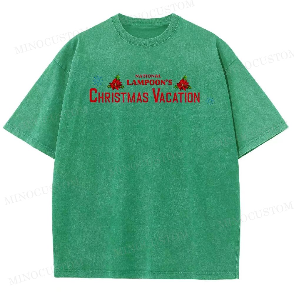 National Lampoon's Christmas Vacation Holiday Comedy Retro Collage Graphic Washed T-Shirt 