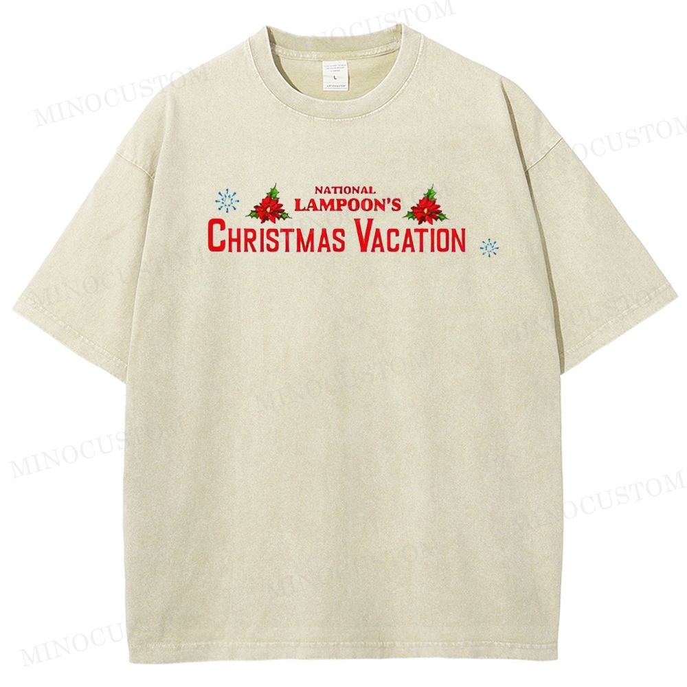 National Lampoon's Christmas Vacation Holiday Comedy Retro Collage Graphic Washed T-Shirt 