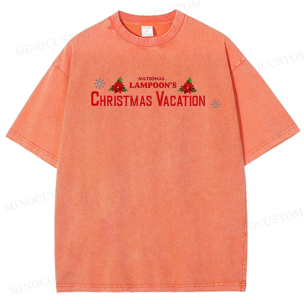 National Lampoon's Christmas Vacation Holiday Comedy Retro Collage Graphic Washed T-Shirt 