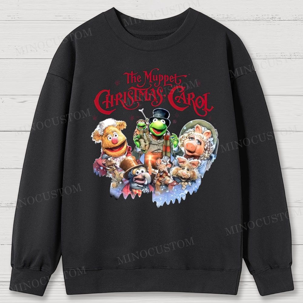 The Muppet Christmas Carol Holiday Musical Character Graphic Cotton Sweatshirts