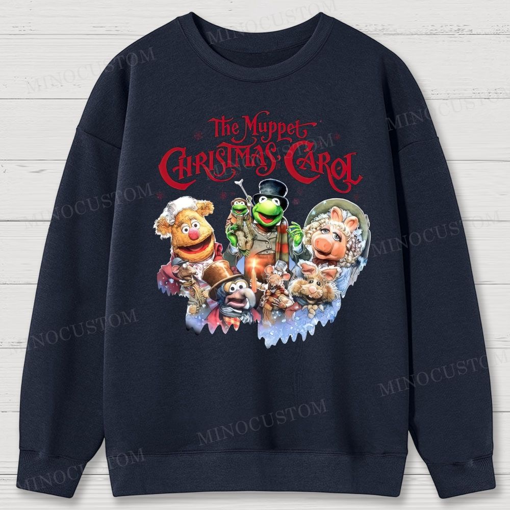 The Muppet Christmas Carol Holiday Musical Character Graphic Cotton Sweatshirts