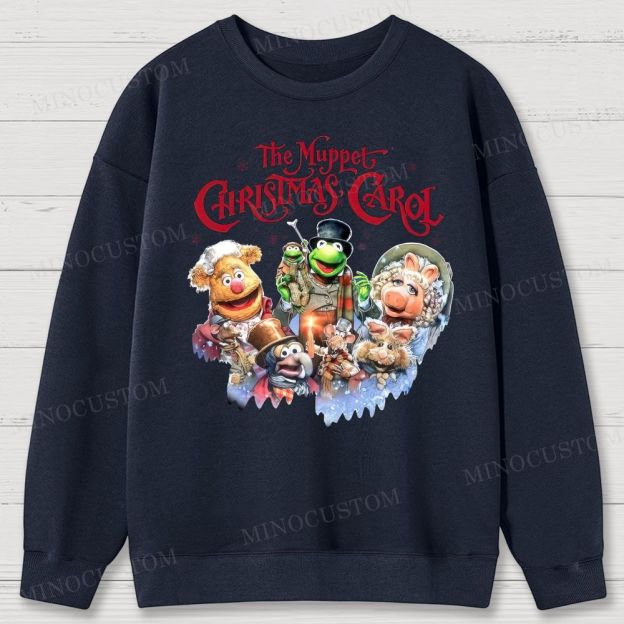 The Muppet Christmas Carol Holiday Musical Character Graphic Cotton Sweatshirts