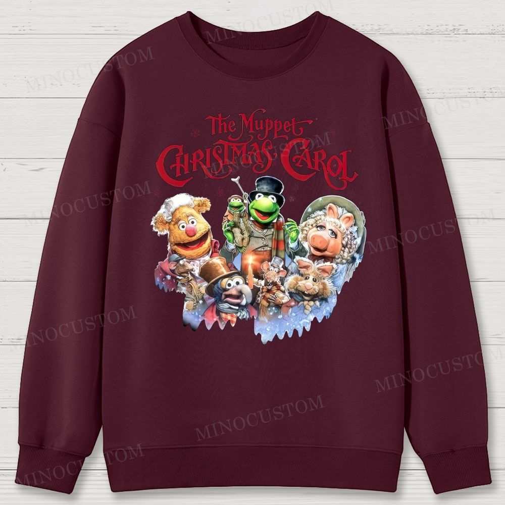 The Muppet Christmas Carol Holiday Musical Character Graphic Cotton Sweatshirts