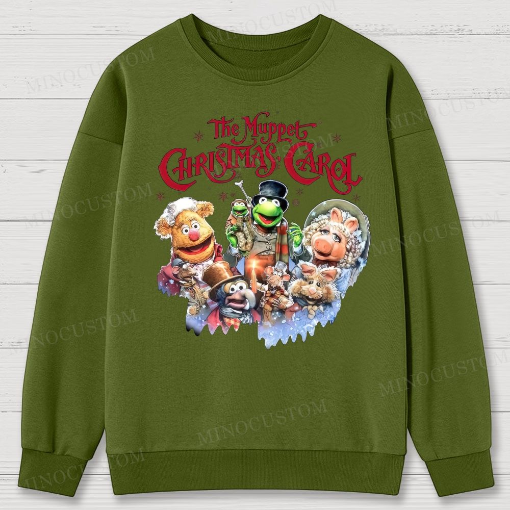 The Muppet Christmas Carol Holiday Musical Character Graphic Cotton Sweatshirts