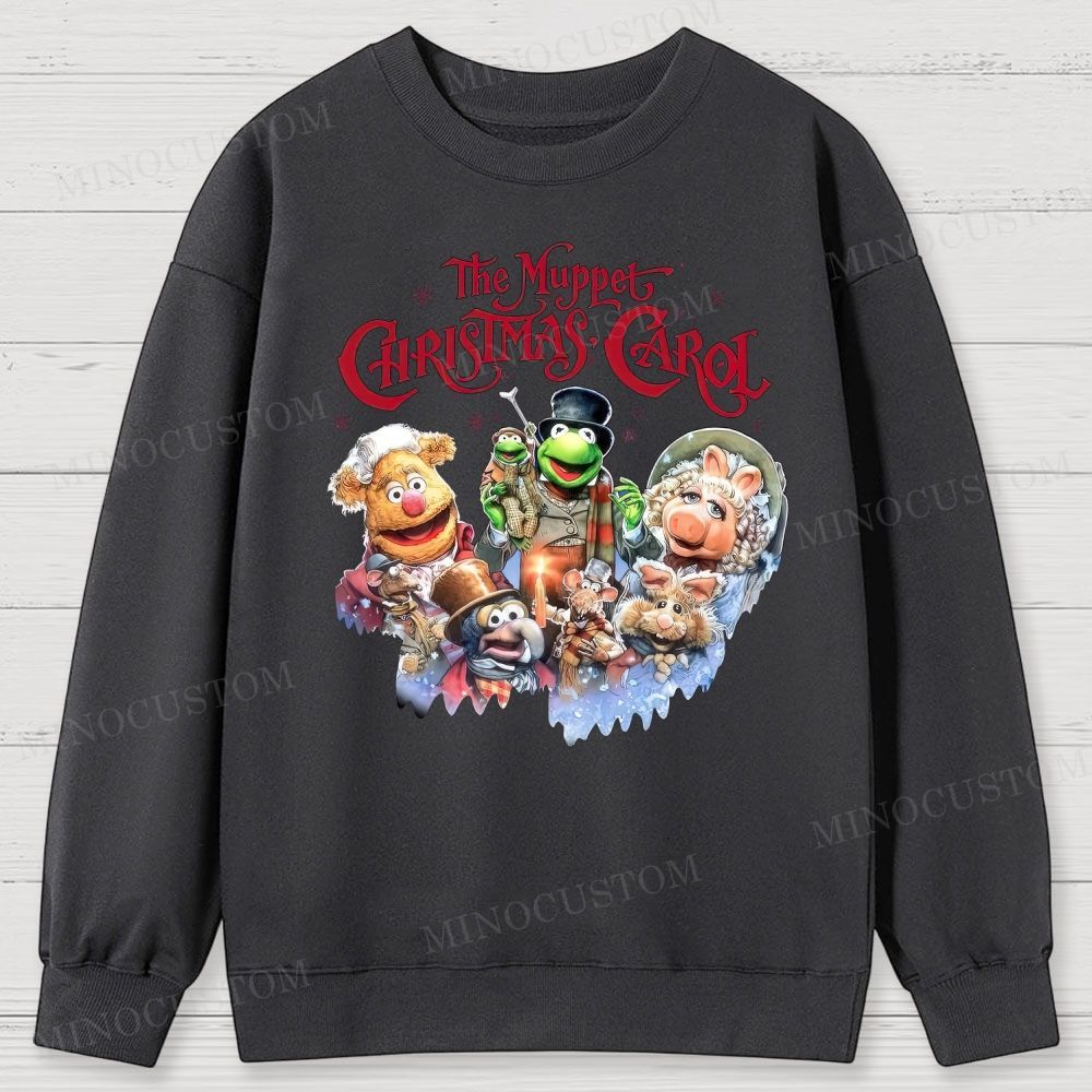 The Muppet Christmas Carol Holiday Musical Character Graphic Cotton Sweatshirts