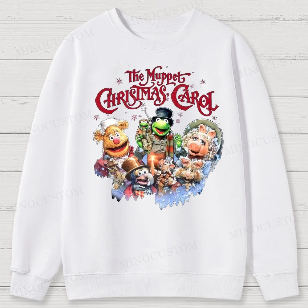 The Muppet Christmas Carol Holiday Musical Character Graphic Cotton Sweatshirts
