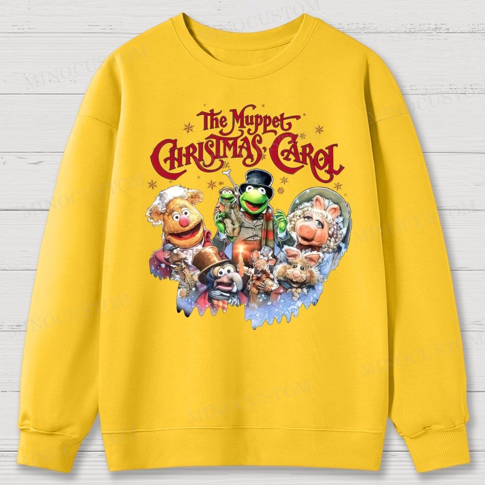 The Muppet Christmas Carol Holiday Musical Character Graphic Cotton Sweatshirts