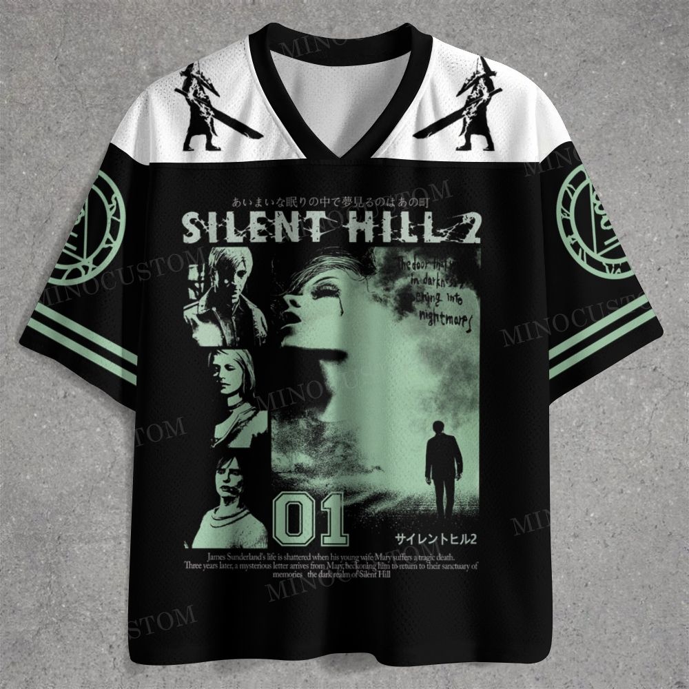 Vintage 90s Bootleg Style Silent Hill II Jersey Shirts 