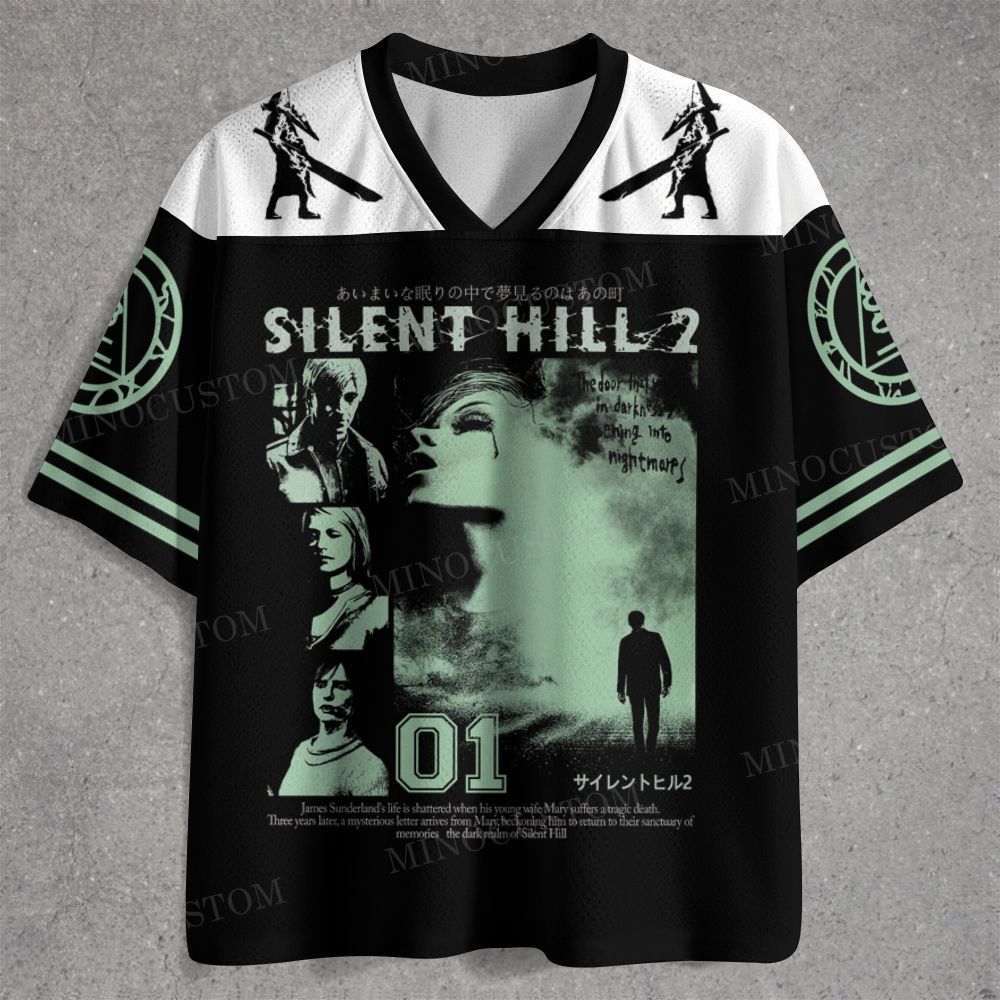 Vintage 90s Bootleg Style Silent Hill II Jersey Shirts