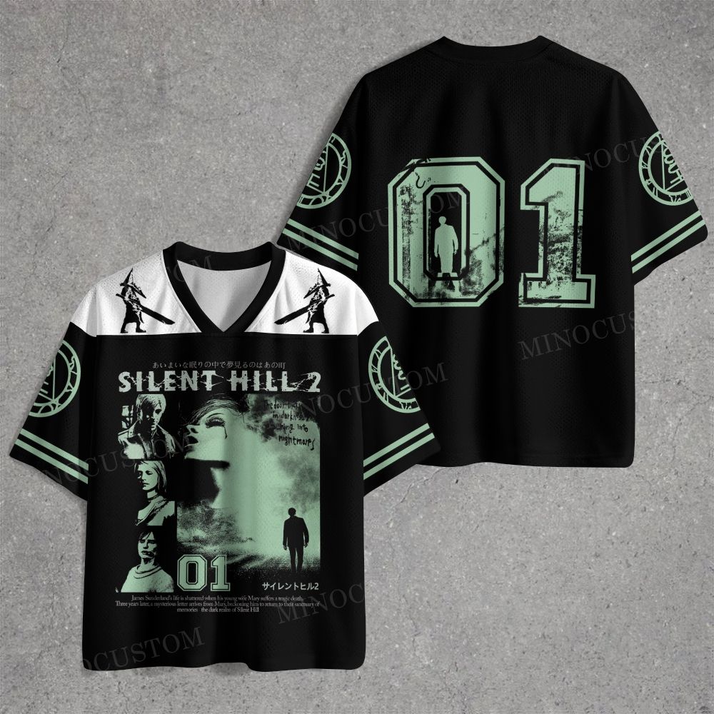 Vintage 90s Bootleg Style Silent Hill II Jersey Shirts 