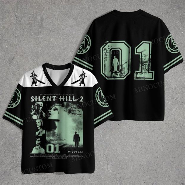 Vintage 90s Bootleg Style Silent Hill II Jersey Shirts 