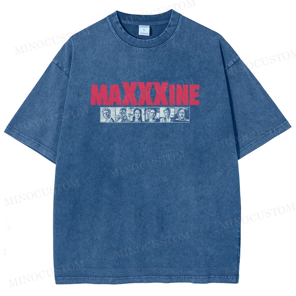 MaXXXine Horror Thriller Retro Poster Graphic Washed T-Shirt 
