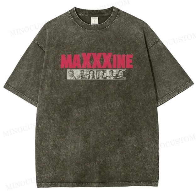 MaXXXine Horror Thriller Retro Poster Graphic Washed T-Shirt 