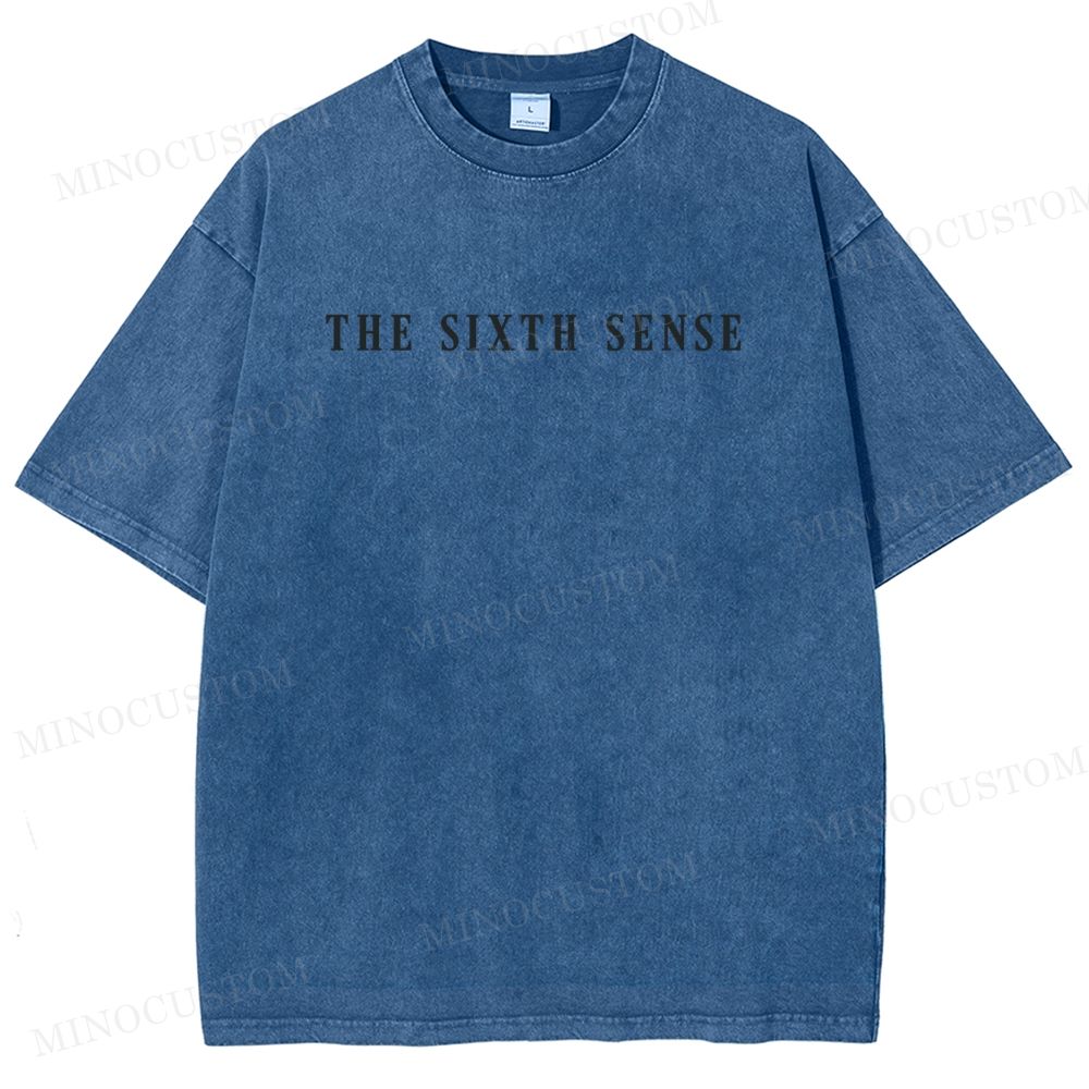 The Sixth Sense Psychological Horror Retro Collage Graphic Washed T-Shirt 