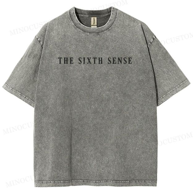 The Sixth Sense Psychological Horror Retro Collage Graphic Washed T-Shirt 