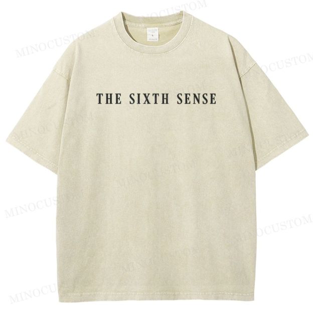 The Sixth Sense Psychological Horror Retro Collage Graphic Washed T-Shirt 