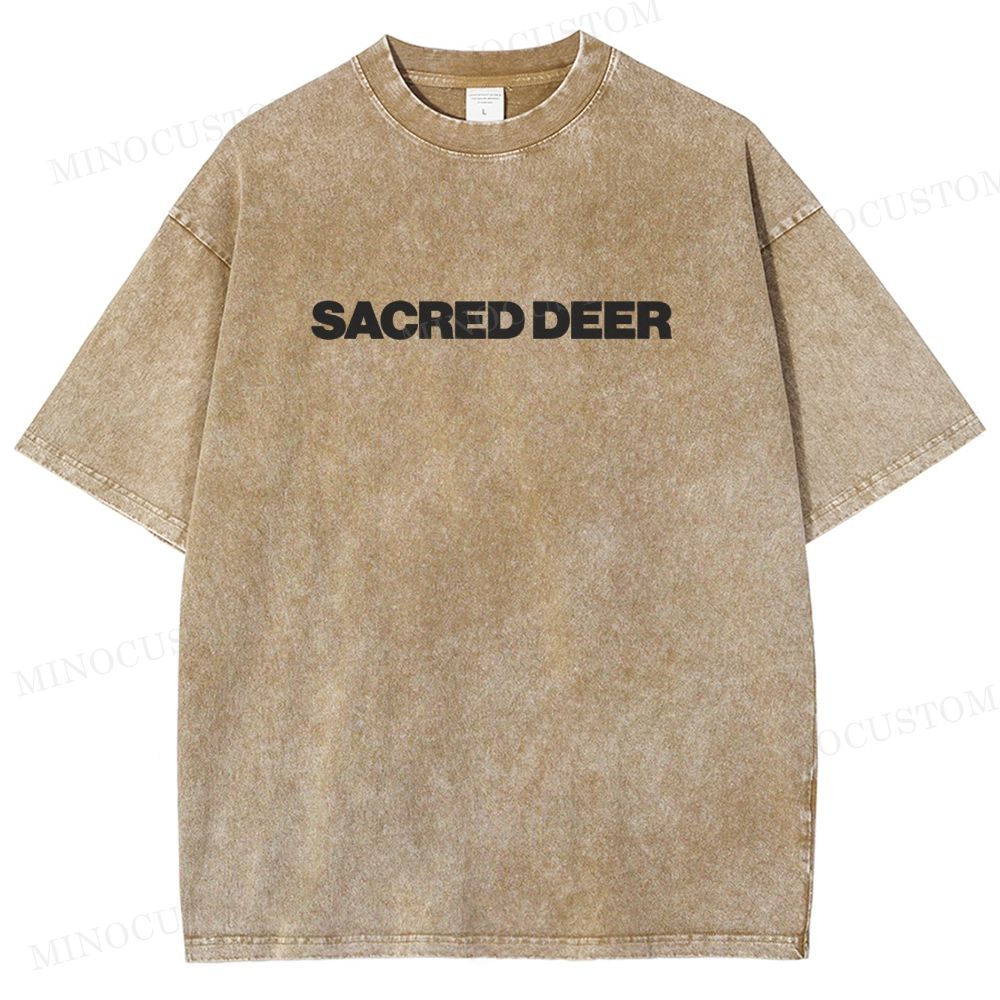 The Killing of a Sacred Deer Psychological Horror Retro Collage Graphic Washed T-Shirt