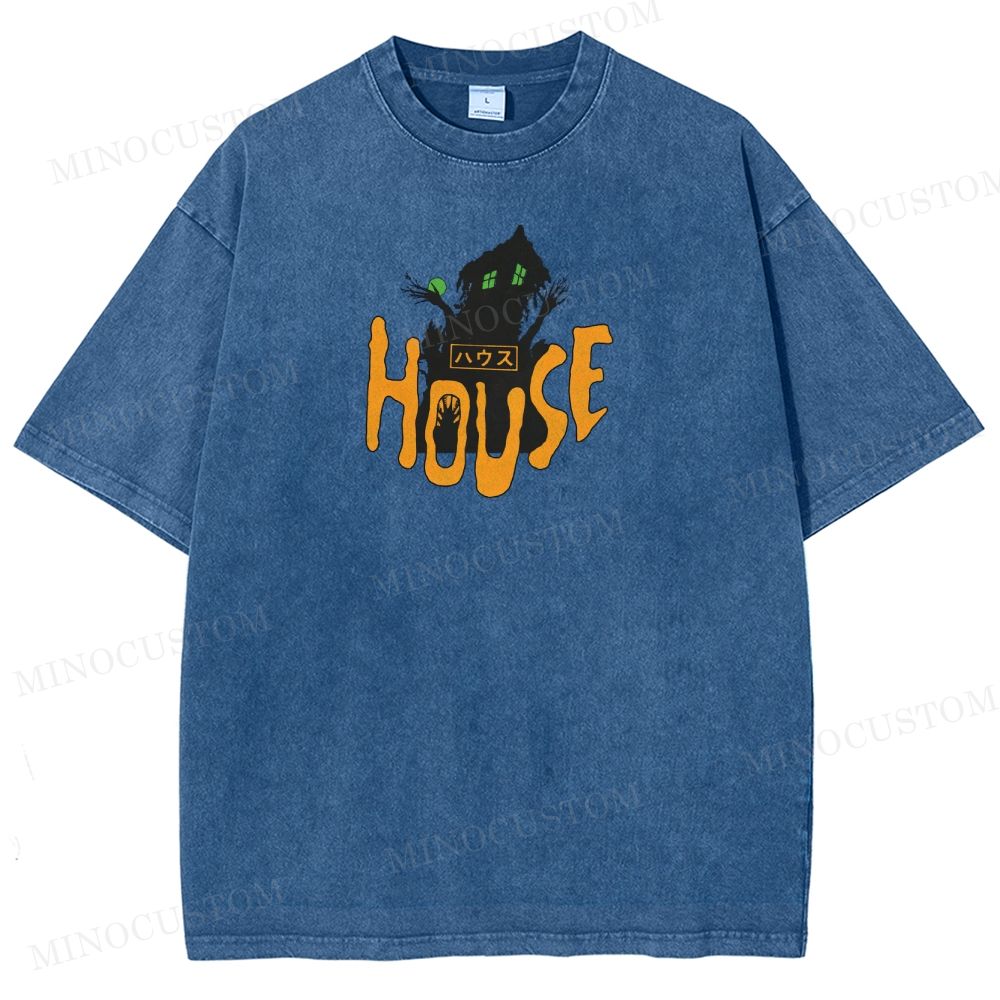 House (Hausu) Surreal Comedy Horror Retro Collage Graphic Washed T-Shirt