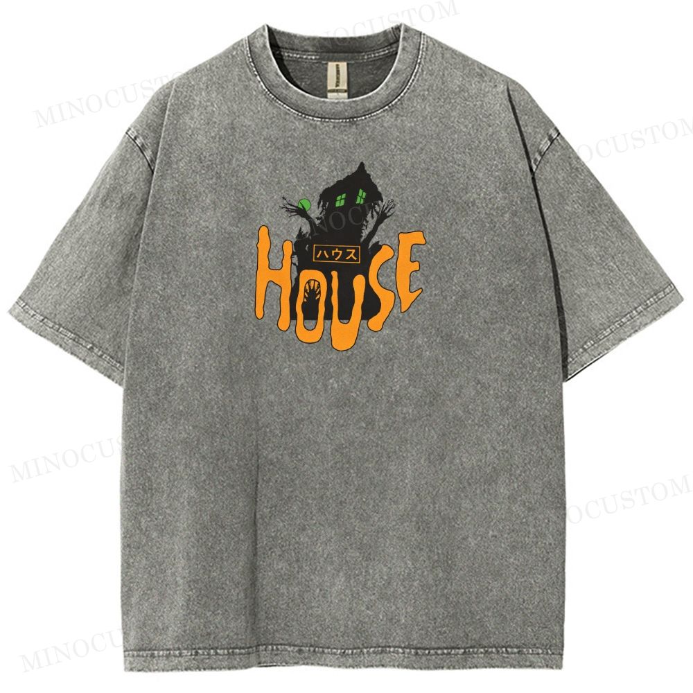 House (Hausu) Surreal Comedy Horror Retro Collage Graphic Washed T-Shirt