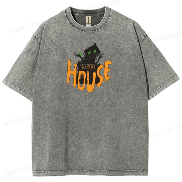 House (Hausu) Surreal Comedy Horror Retro Collage Graphic Washed T-Shirt