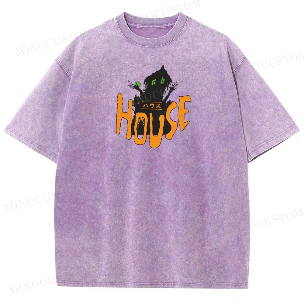 House (Hausu) Surreal Comedy Horror Retro Collage Graphic Washed T-Shirt