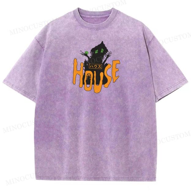 House (Hausu) Surreal Comedy Horror Retro Collage Graphic Washed T-Shirt
