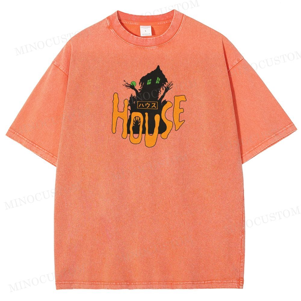 House (Hausu) Surreal Comedy Horror Retro Collage Graphic Washed T-Shirt