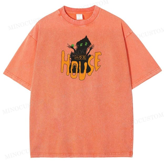 House (Hausu) Surreal Comedy Horror Retro Collage Graphic Washed T-Shirt
