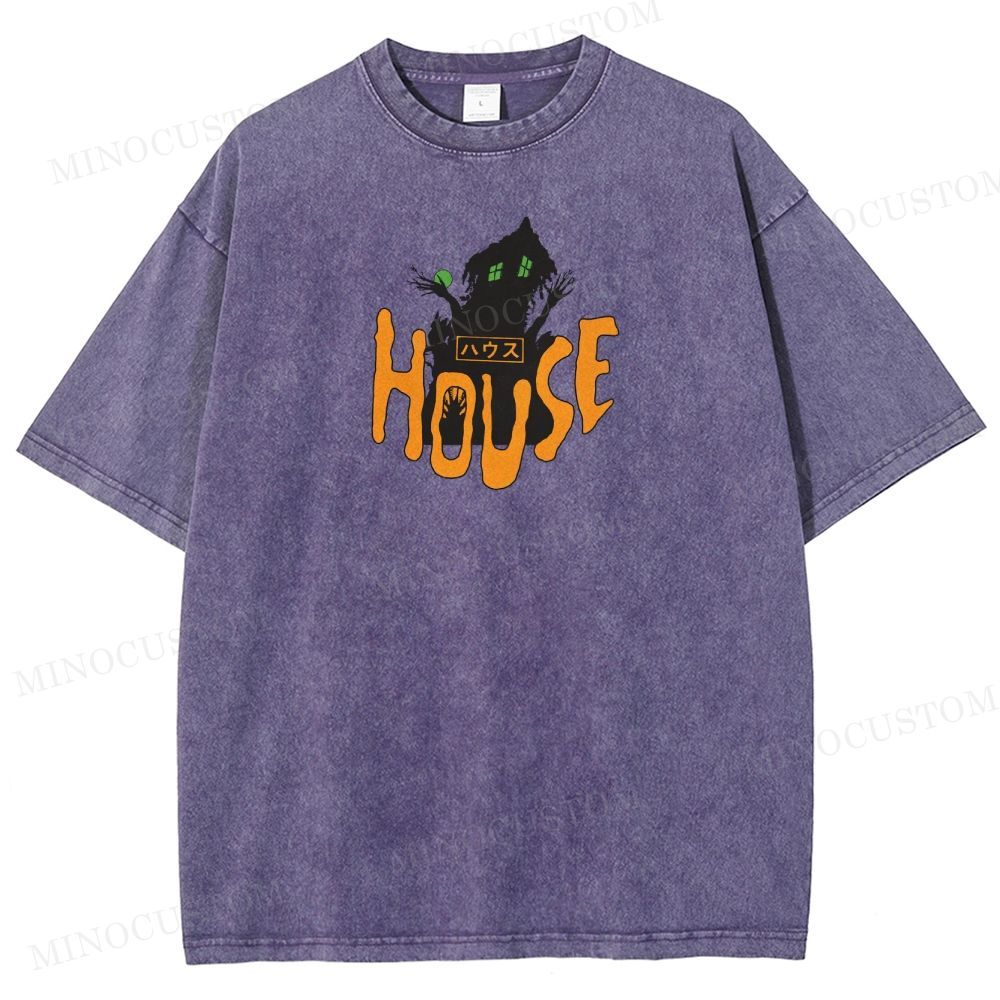 House (Hausu) Surreal Comedy Horror Retro Collage Graphic Washed T-Shirt
