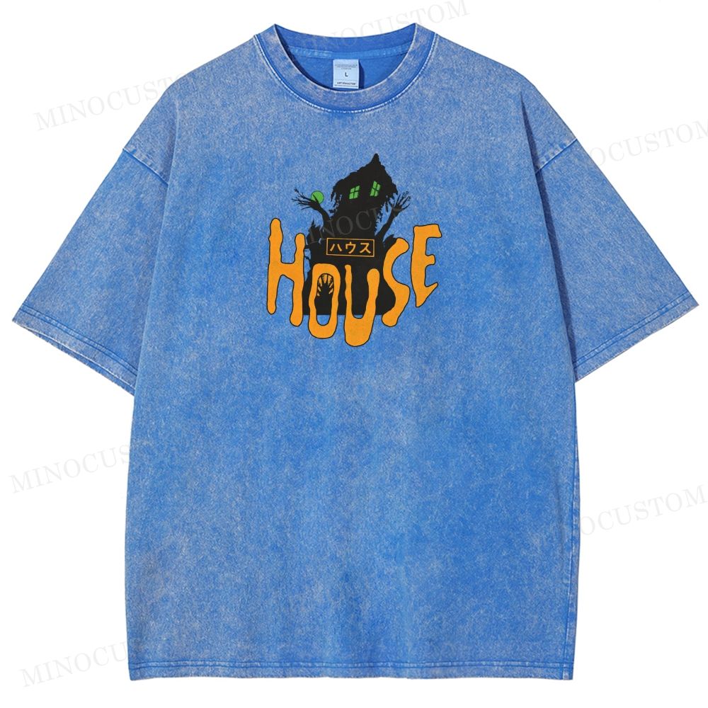 House (Hausu) Surreal Comedy Horror Retro Collage Graphic Washed T-Shirt