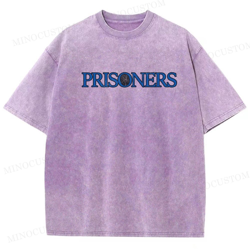 Prisoners Crime Thriller Retro Collage Graphic Washed T-Shirt 