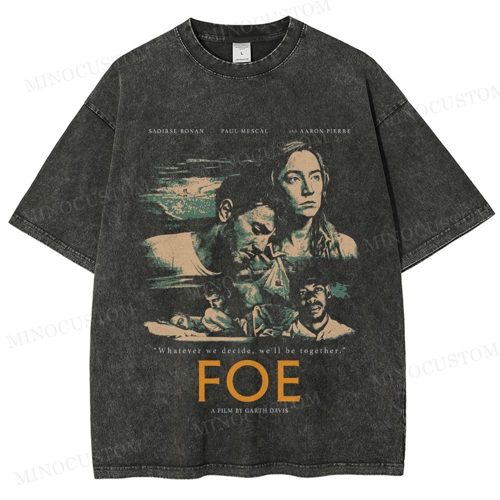 Foe Sci-Fi Thriller Retro Collage Graphic Washed T-Shirt 
