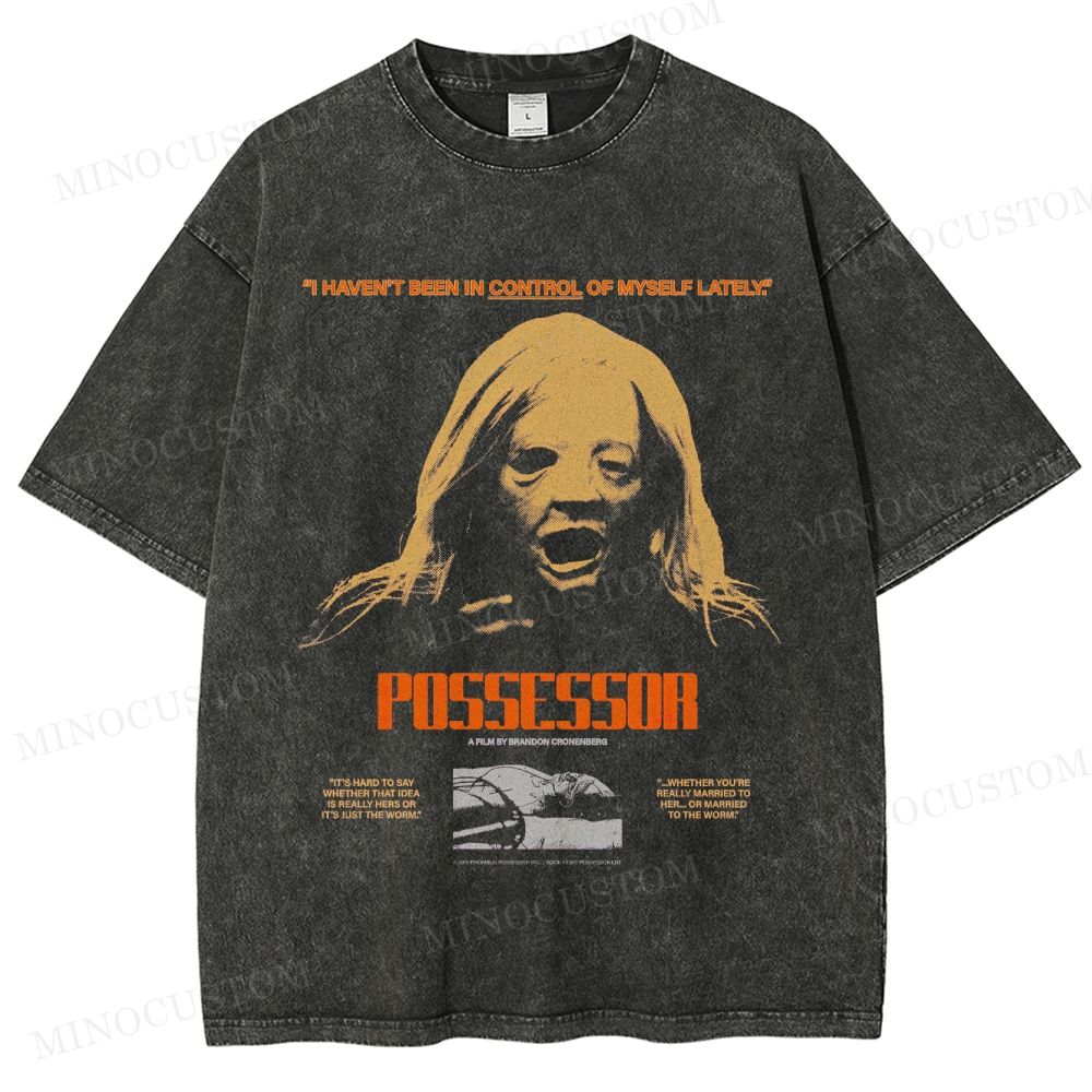 Possessor Sci-Fi Horror Retro Graphic Washed T-Shirt