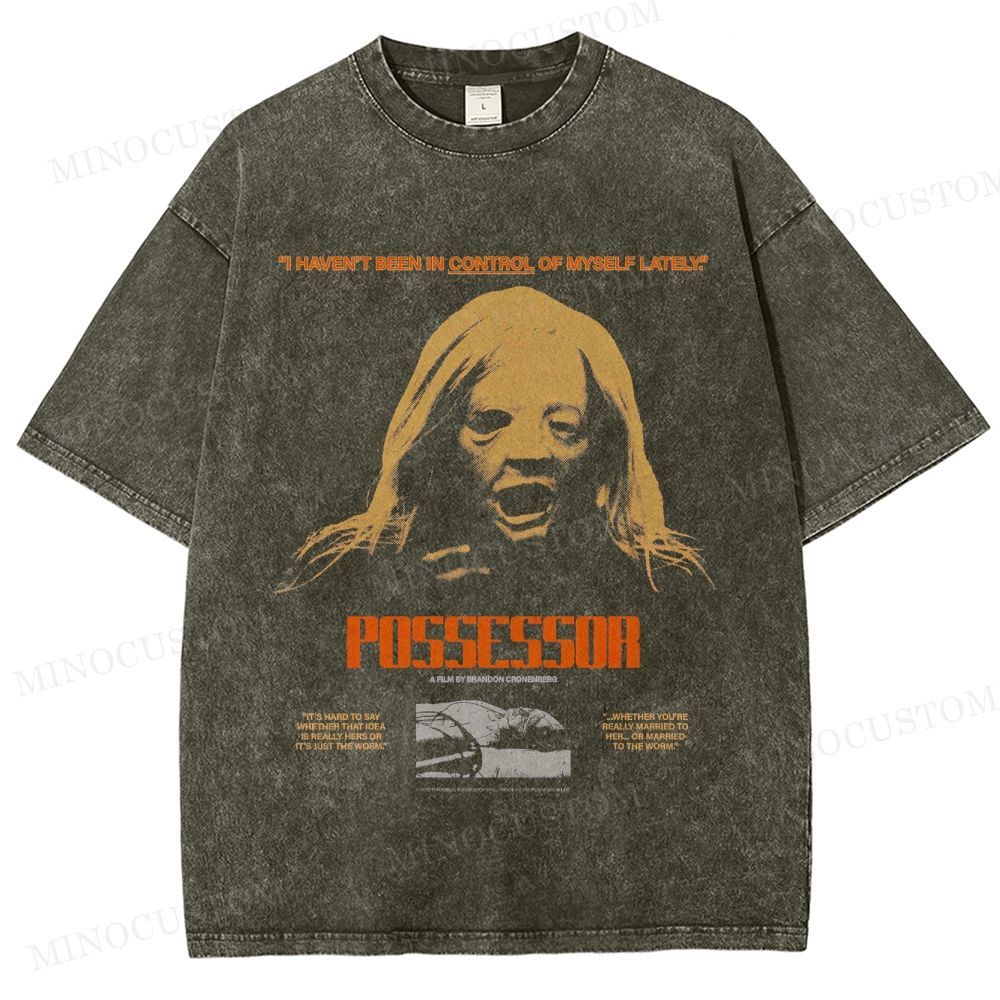 Possessor Sci-Fi Horror Retro Graphic Washed T-Shirt