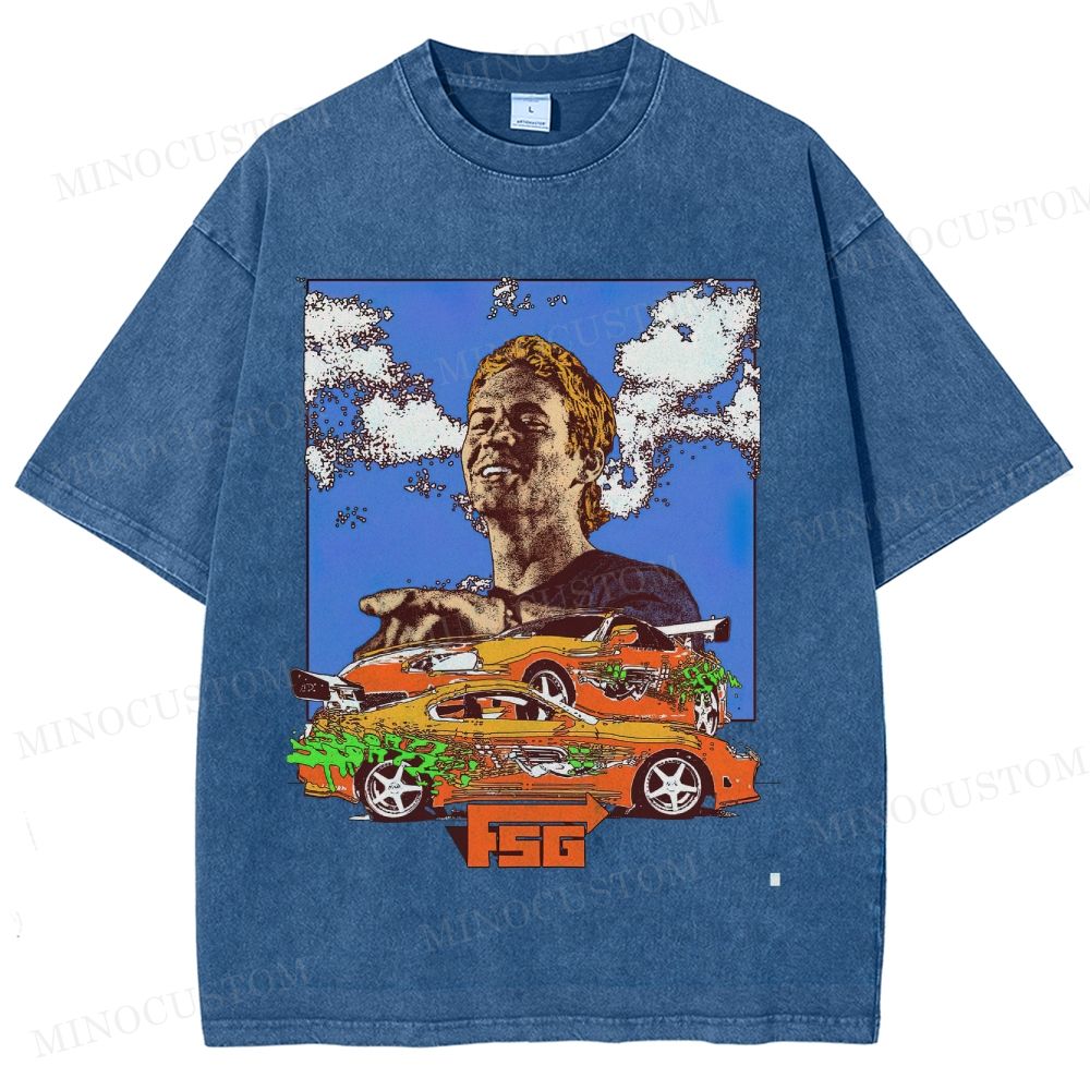 The Fast and the Furious Action Racing Retro Graphic Washed T-Shirt