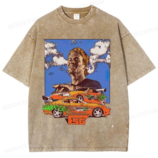 The Fast and the Furious Action Racing Retro Graphic Washed T-Shirt