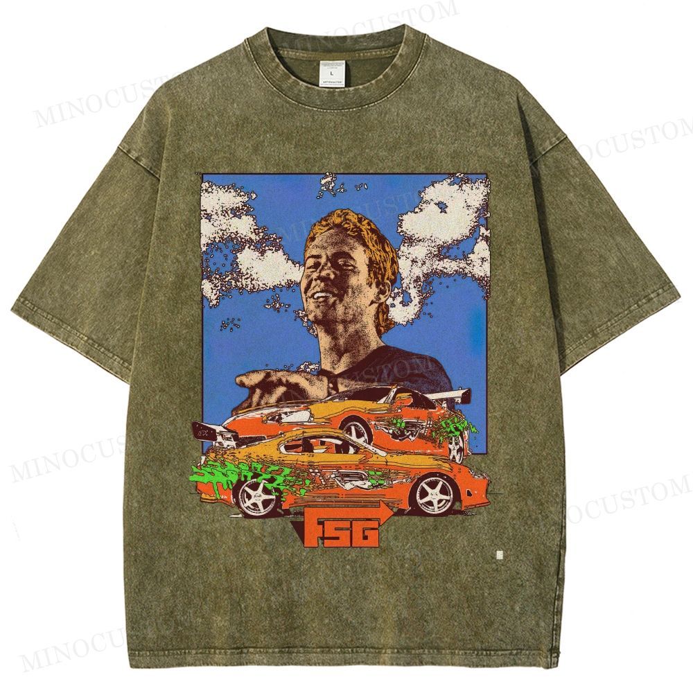 The Fast and the Furious Action Racing Retro Graphic Washed T-Shirt