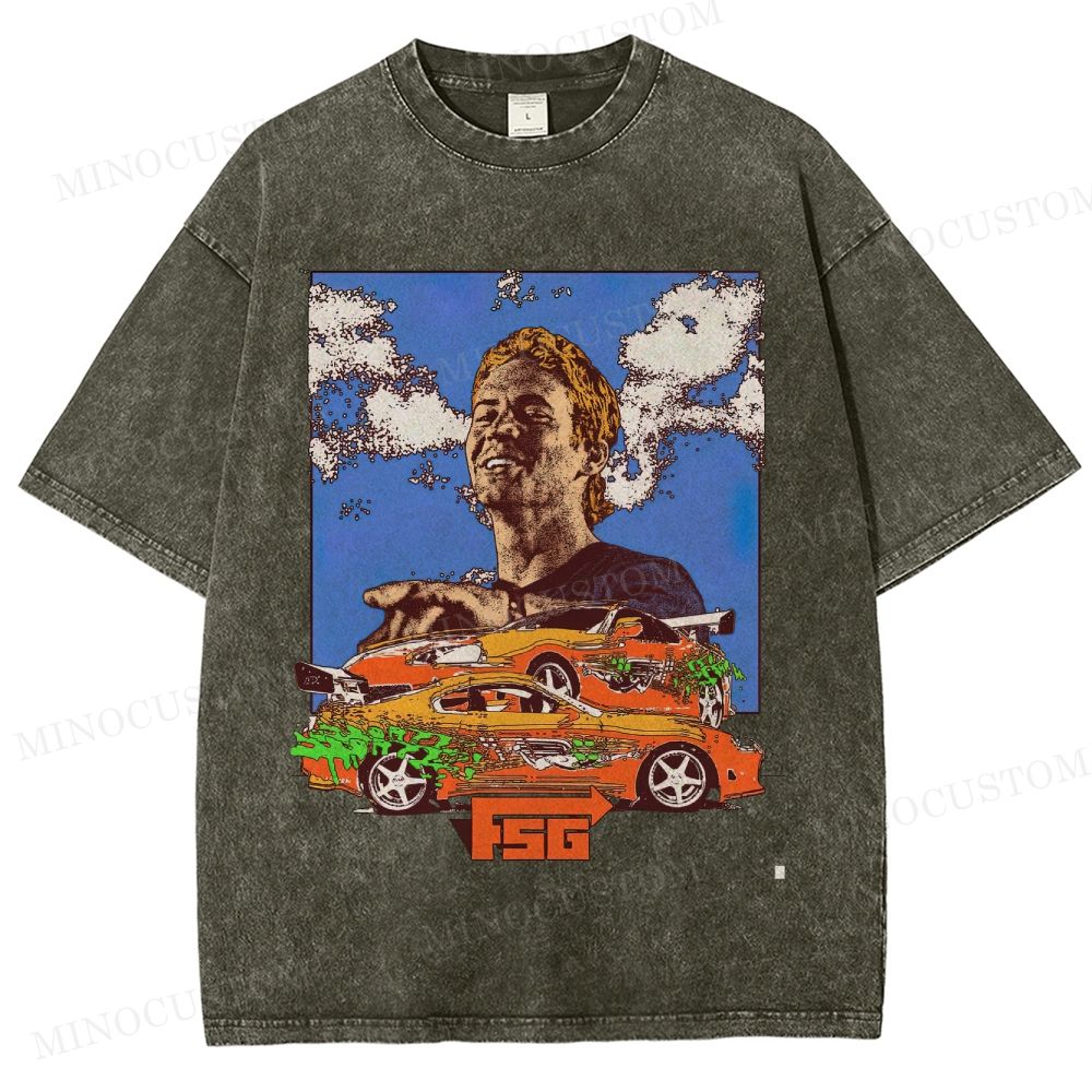The Fast and the Furious Action Racing Retro Graphic Washed T-Shirt
