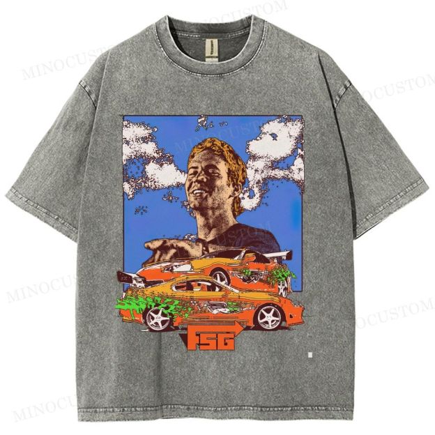 The Fast and the Furious Action Racing Retro Graphic Washed T-Shirt