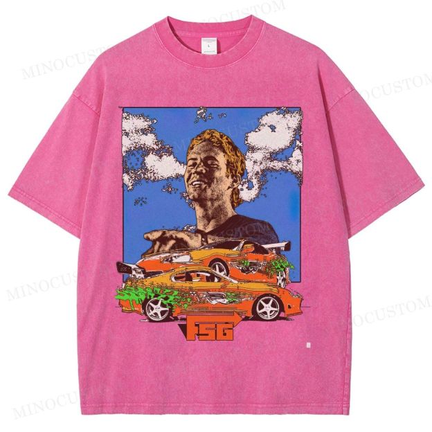The Fast and the Furious Action Racing Retro Graphic Washed T-Shirt