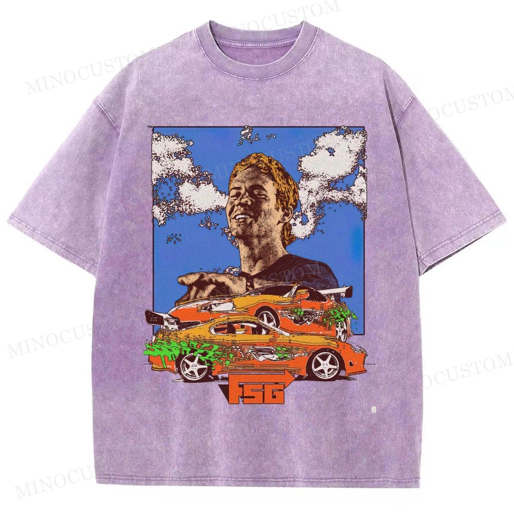 The Fast and the Furious Action Racing Retro Graphic Washed T-Shirt
