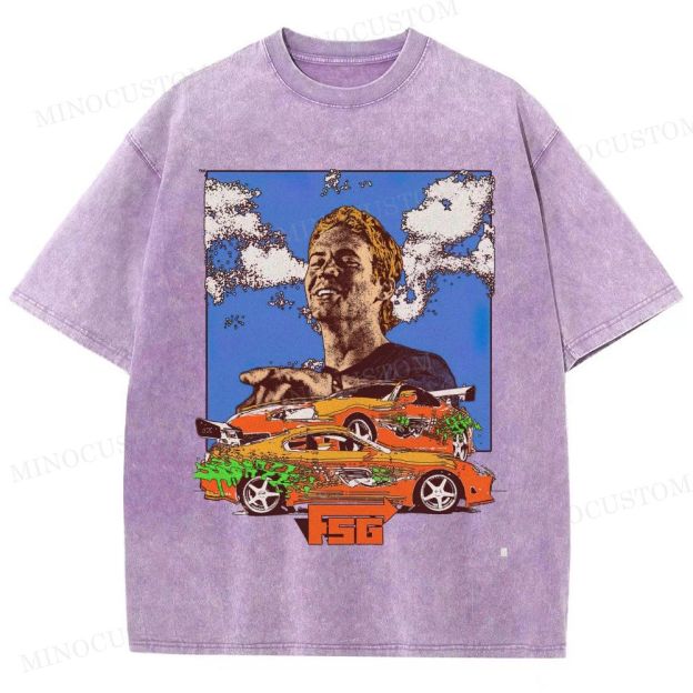 The Fast and the Furious Action Racing Retro Graphic Washed T-Shirt