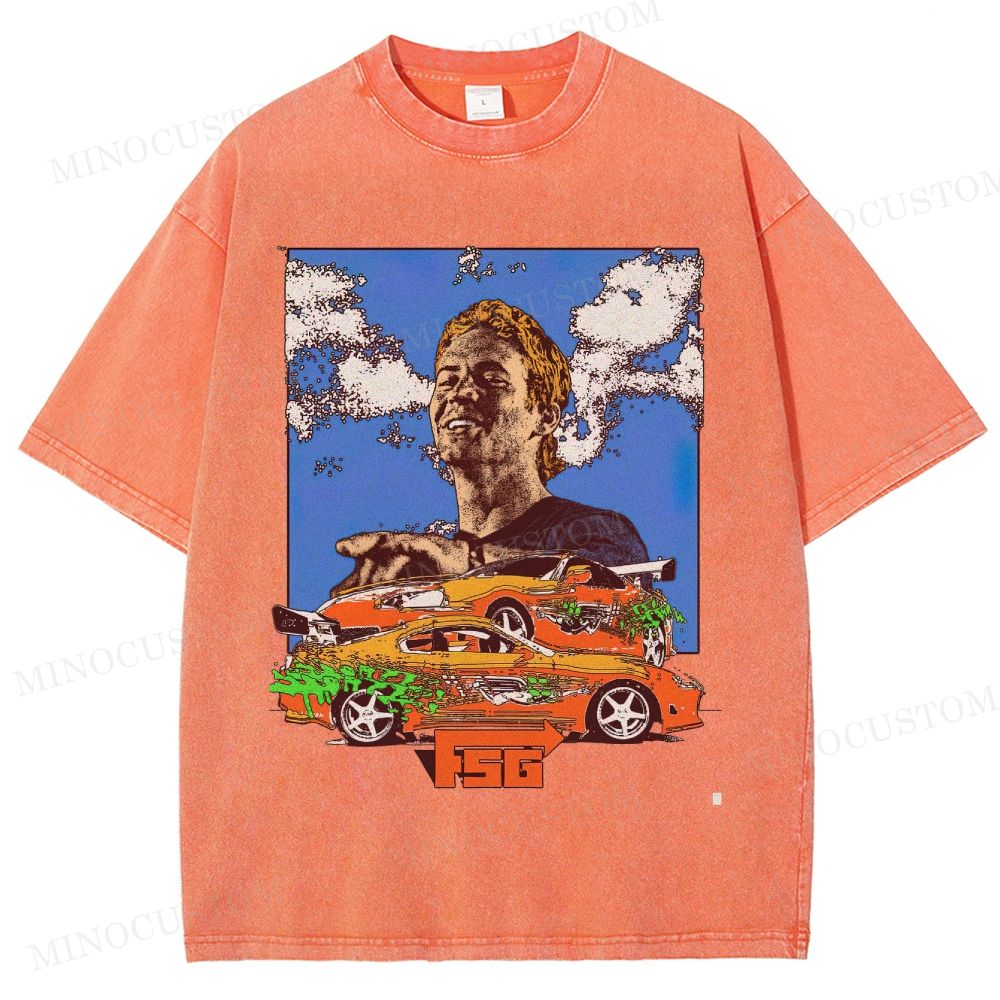 The Fast and the Furious Action Racing Retro Graphic Washed T-Shirt