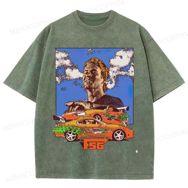 The Fast and the Furious Action Racing Retro Graphic Washed T-Shirt