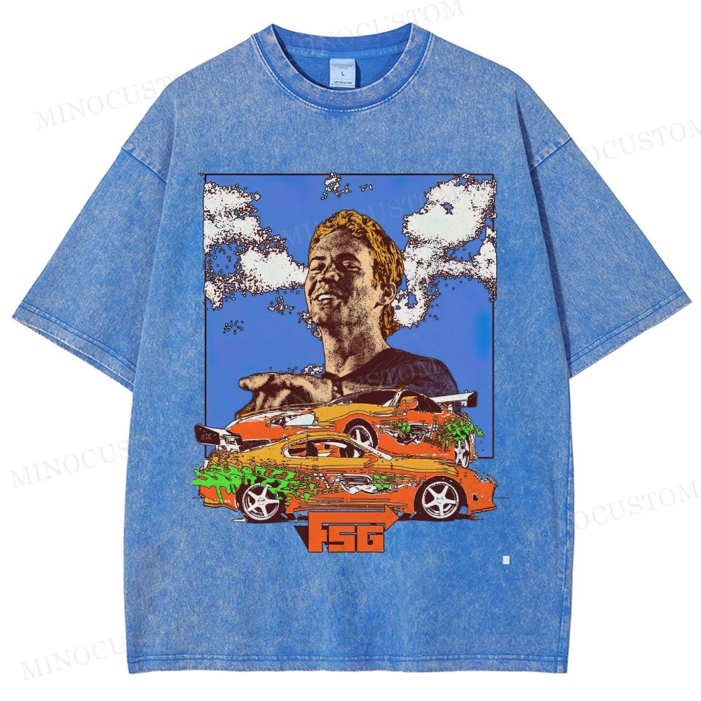 The Fast and the Furious Action Racing Retro Graphic Washed T-Shirt